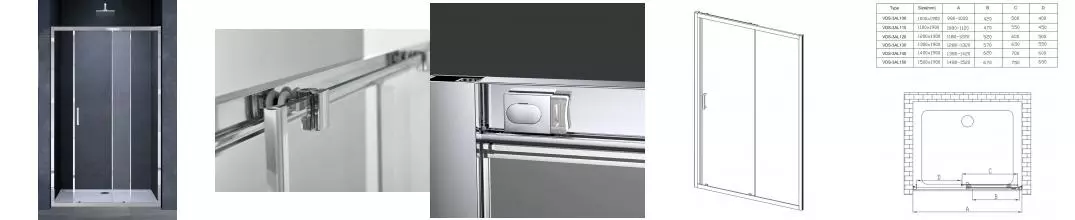 Душевая дверь «Vincea» Alpha VDS-3AL130CL 130/190 прозрачная/хром универсальная Душевая дверь «Vincea» Alpha VDS-3AL130CL 130/190 прозрачная/хром универсальная