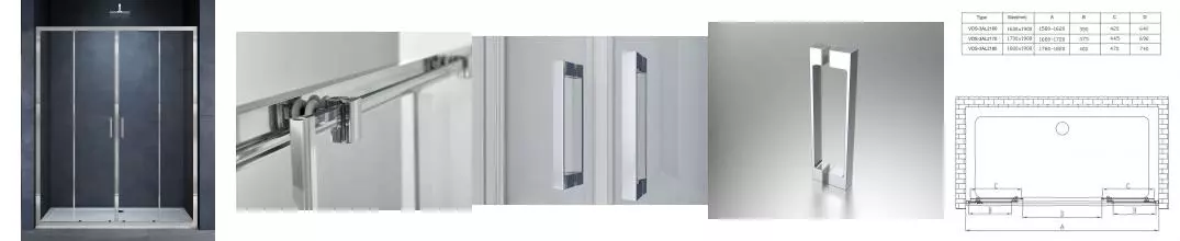 Душевая дверь «Vincea» Alpha VDS-3AL2180CL 180/190 прозрачная/хром Душевая дверь «Vincea» Alpha VDS-3AL2180CL 180/190 прозрачная/хром