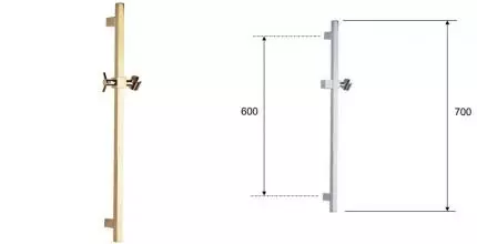 Штанга для душа «Remer» 317SBG шлифованное золото