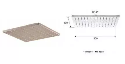 Верхний душ «Remer» 359SSLNPX брашированный никель