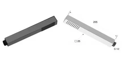 Ручная лейка «Remer» 317SSNPX никель шлифованный