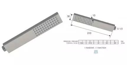Ручная лейка «Remer» SS317RRX нержавеющая сталь