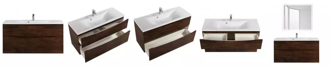 Тумба с раковиной «Belbagno» Marino H-60 120 (BB1200/450-LV-MR-PR) подвесная Rovere Moro