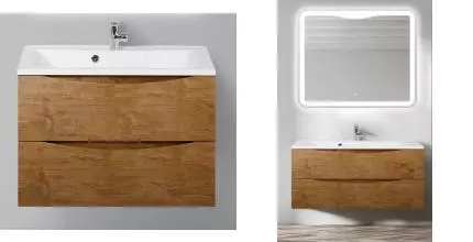 Тумба с раковиной «Belbagno» Marino H-60 90 (BB900/450-LV-MR-PR) подвесная Rovere Nature