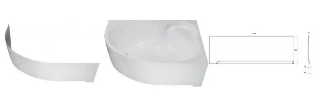 Экран под ванну «Triton» Мари белый левый