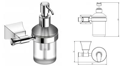 Дозатор для мыла «Art&Max» Genova AM-M-012-CR на стену хром