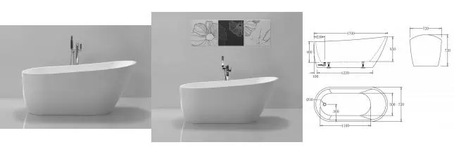 Ванна акриловая «Belbagno» BB62-1700-W0 170/72 без перелива с ножками без сифона белая Ванна акриловая «Belbagno» BB62-1700-W0 170/72 без перелива с ножками без сифона белая