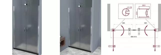 Душевая дверь «Belbagno» UNO-B-2-90-P-Cr 90/190 матовая/хром универсальная Душевая дверь «Belbagno» UNO-B-2-90-P-Cr 90/190 матовая/хром универсальная