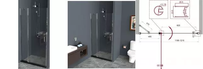 Душевая дверь «Belbagno» UNO-B-12-50+70-C-Cr 120/190 прозрачная/хром универсальная Душевая дверь «Belbagno» UNO-B-12-50+70-C-Cr 120/190 прозрачная/хром универсальная