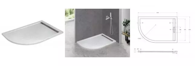 Душевой поддон «Cezares» TRAY-AS-RH-120/80-30-W-R 120/80 низкий из литьевого мрамора прямоугольно-асимметричный без сифона белый правый Душевой поддон «Cezares» TRAY-AS-RH-120/80-30-W-R 120/80 низкий из литьевого мрамора прямоугольно-асимметричный без сифона белый правый