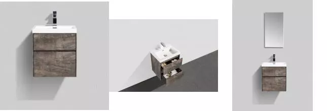 Тумба с раковиной «Belbagno» Pietra mini 50AS (BB-500-PM-LVB) подвесная Stone