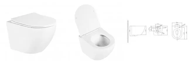 UNO Унитаз подвесной безободковый BB3105CHR · Belbagno, BB3105CHR