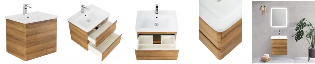 Тумба с раковиной «Belbagno» Albano-cer 50 (12050-KL) подвесная Rovere Rustico Тумба с раковиной «Belbagno» Albano-cer 50 (12050-KL) подвесная Rovere Rustico