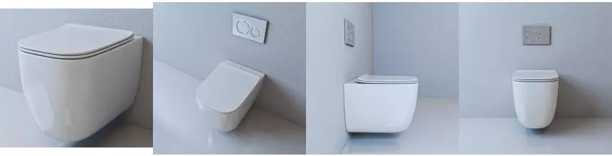 Подвесной унитаз безободковый «Esbano» Garant ESUPGARAW белый с сиденьем дюропласт с микролифтом белое