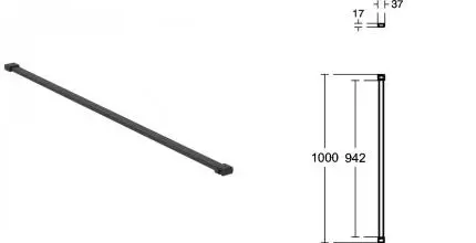 Кронштейн для душевой перегородки «Ideal Standard» Connect 2 K9380V3 прямой чёрный матовый Кронштейн для душевой перегородки «Ideal Standard» Connect 2 K9380V3 прямой чёрный матовый