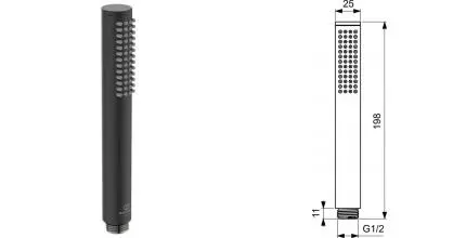 Ручная лейка «Ideal Standard» BC774XG чёрная матовая