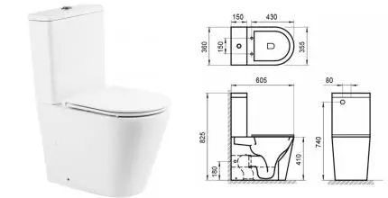 Унитаз компакт безободковый «Belbagno» Flay-R BB2149CPR/BB2149T белый (BB870SC) с сиденьем дюропласт с микролифтом