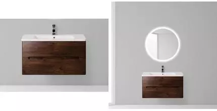 Тумба с раковиной «Belbagno» Luxury soft 80 (12080-KL) подвесная Rovere Moro