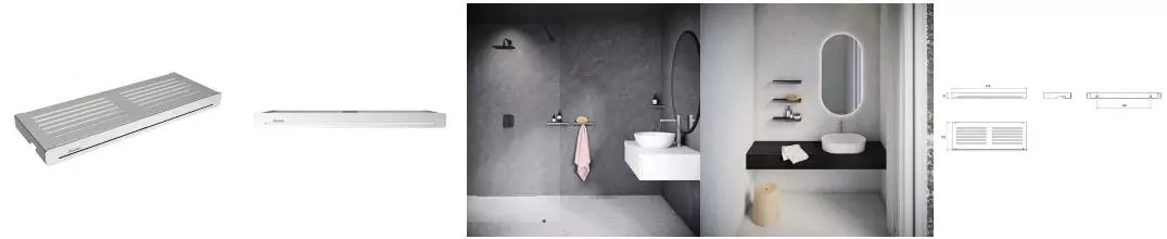 Полка в ванну «Ravak» Slim S на стену сатин/хром Полка в ванну «Ravak» Slim S на стену сатин/хром