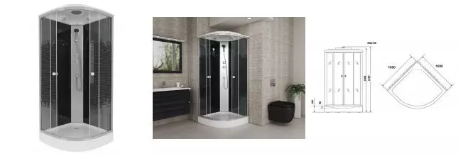 Душевая кабина «Niagara» NG-4502-14 100/100 низкий поддон мозаика/чёрная Душевая кабина «Niagara» NG-4502-14 100/100 низкий поддон мозаика/чёрная