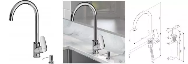 Смеситель для кухонной мойки «Am.Pm» Like F8007D00 хром