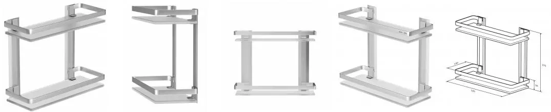 Полка в ванну «Am.Pm» Sense L A7455200 на стену матовый хром