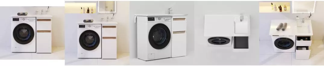 Тумба с раковиной «Am.Pm» X-Joy 40 (X-Joy M85AWPR1001WG 100/50 правая) белый глянец/светлое дерево