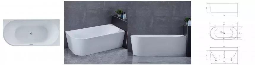 Ванна акриловая «Vincea» VBT-402-1700 170/80 с ножками с сифоном белая правая Ванна акриловая «Vincea» VBT-402-1700 170/80 с ножками с сифоном белая правая