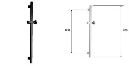 Штанга для душа «Remer» 317SNO чёрная матовая