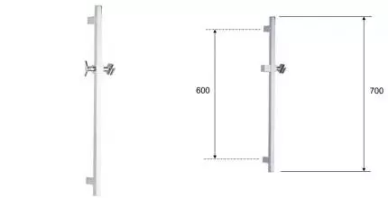 Штанга для душа «Remer» 317SBO белая матовая