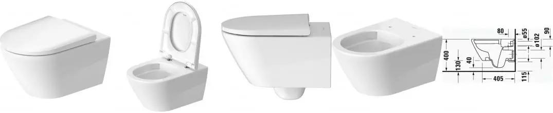 D-Neo Унитаз подвесной Белый цвет Глянцевый 540 mm 2577090000 · Duravit, 2577090000