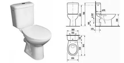 Унитаз компакт «Jika» Zeta 8.2539.6.000.242.9/8.9327.2.000.063.1 белый с сиденьем дюропласт белое