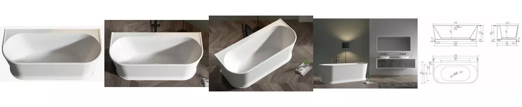 Ванна акриловая «Abber» AB9276 170/80 с каркасом с сифоном белая