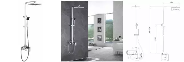 Душевая система «Abber» Wasserfall AF8616 хром Душевая система «Abber» Wasserfall AF8616 хром