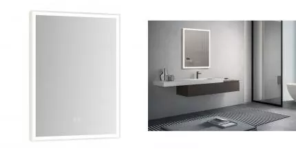 Зеркало «Esbano» ES-3682 HD 60/80 с подсветкой и подогревом белое Зеркало «Esbano» ES-3682 HD 60/80 с подсветкой и подогревом белое