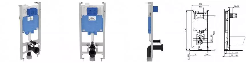 Инсталляция для унитаза «Ideal Standard» ProSys Eco Frame 2.0 R046367