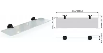 Полка в ванну «Fora» Lord FOR-LORD034BL на стену чёрная Полка в ванну «Fora» Lord FOR-LORD034BL на стену чёрная