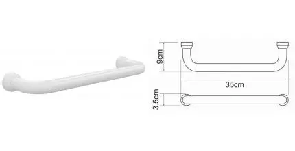 Поручень «WasserKRAFT» K-1066 на стену белый матовый