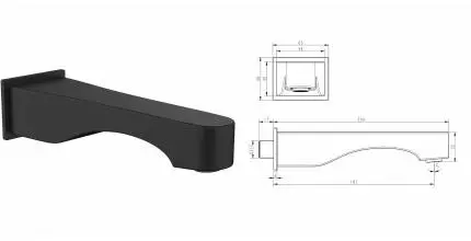 Излив к смесителю «Lemark» LM7281BL 20,4 чёрный