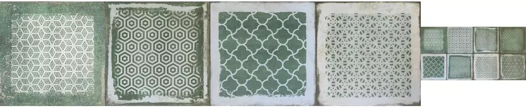 Напольный декор «Decocer Ceramica» Toscana Matt. 20x20 С0004786 green 