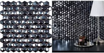 Мозаика «Vidrepur» Hex Diamond № 358D 31,7x30,7 С0002689 Черный