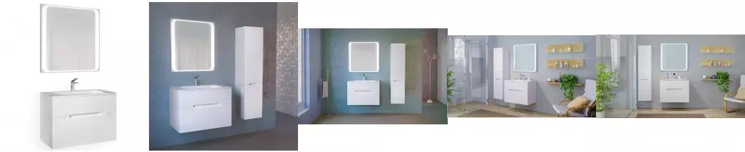 Мебель для ванной подвесная «Jorno» Modul 80 белая