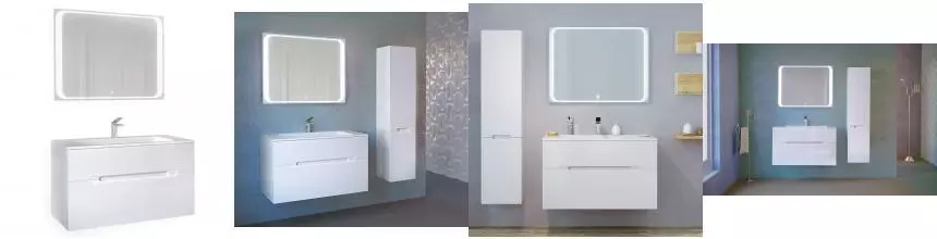 Мебель для ванной подвесная «Jorno» Modul 100 белая