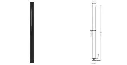 Удлинитель для штанги «WasserKRAFT» A226 40 чёрный