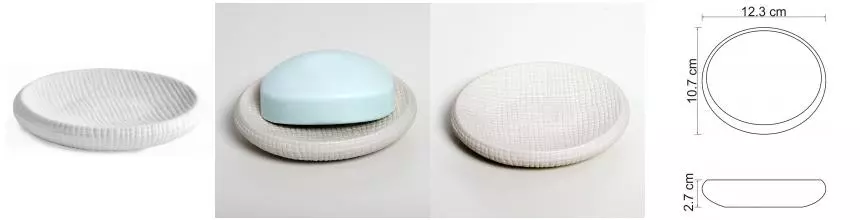 Мыльница «WasserKRAFT» Dinkel K-4629 на стол белая Мыльница «WasserKRAFT» Dinkel K-4629 на стол белая