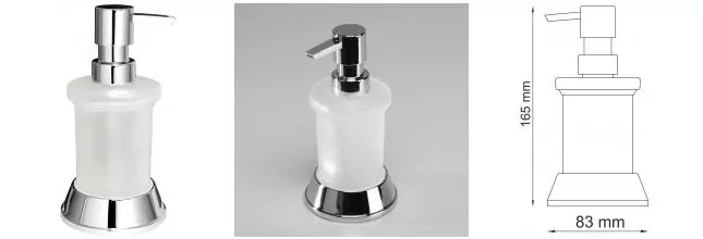 Дозатор для мыла «WasserKRAFT» Donau K-2499 на стол хром/матовый