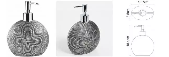 Дозатор для мыла «WasserKRAFT» Eider K-33399 на стол серебро