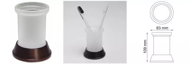Стакан для зубных щёток «WasserKRAFT» Isar K-2328 на стол тёмная бронза/матовый