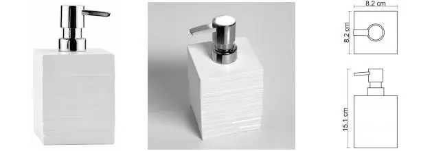 Дозатор для мыла «WasserKRAFT» Leine K-3899 на стол белый/хром