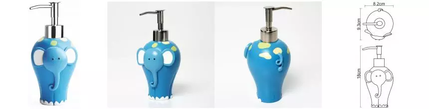 Дозатор для мыла «WasserKRAFT» Lippe K-8199 на стол голубой